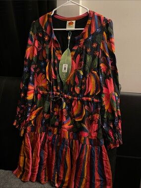 miranda mix chemise midi dress FARM Rio | Dresses | Farm Rio Multicolor Miranda Mix Chemise Midi Dress